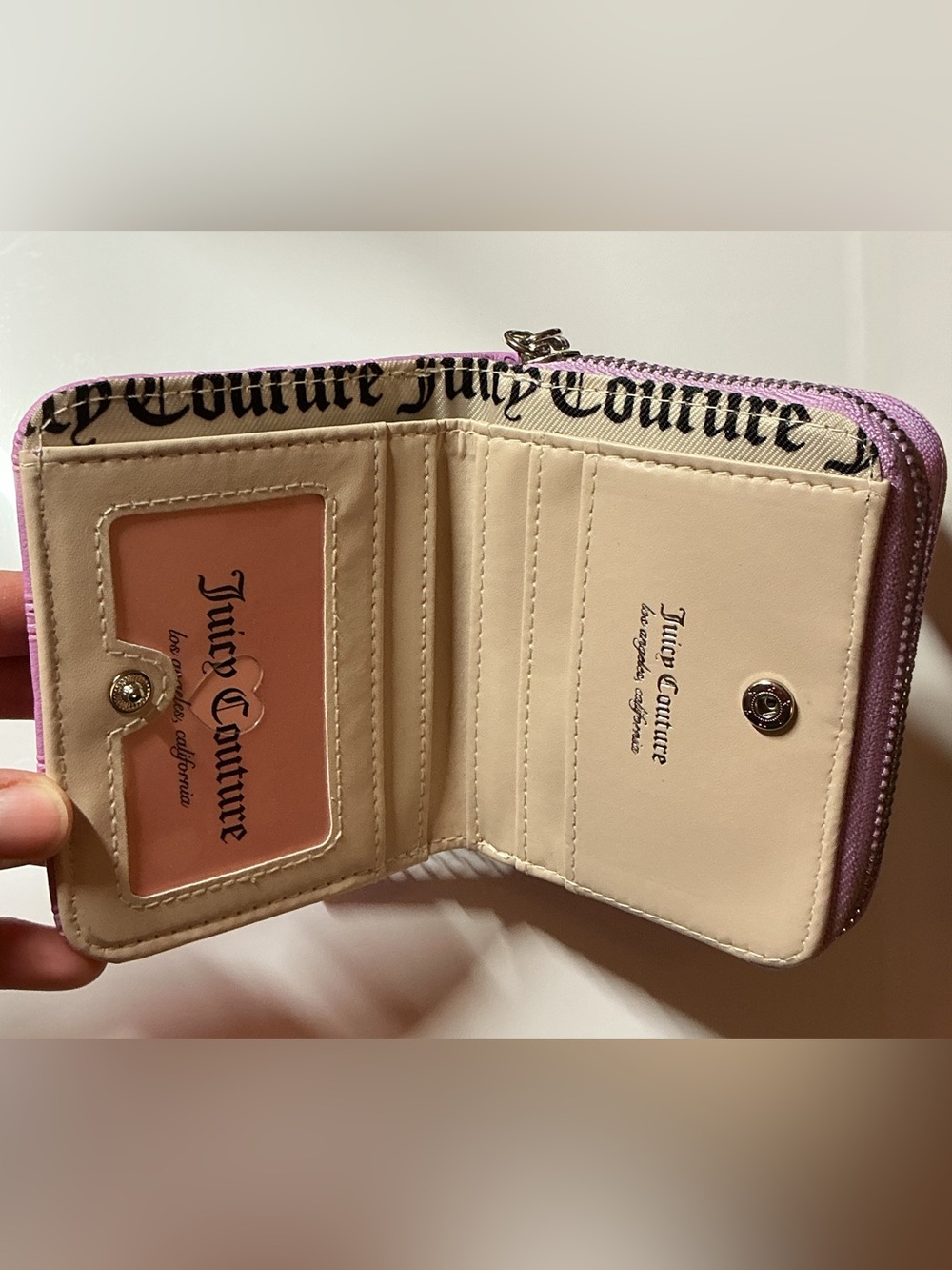 Juicy Couture That Bling Small Zip Around Wallet - Violet Tulle - Picture 3 of 5
